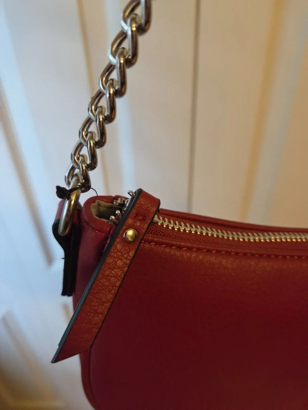 INC Burgundy Handbag with Silver Hardware NWT